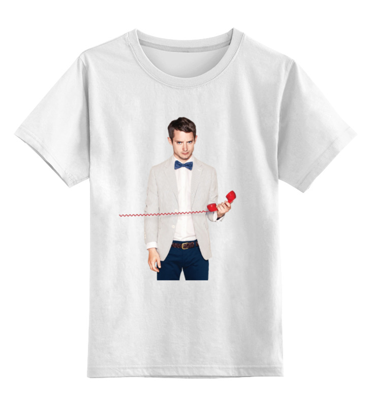 printio футболка wearcraft premium фродо властелин колец Printio Детская футболка классическая унисекс Elijah wood with red phone