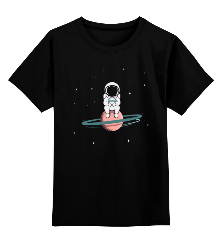 printio свитшот унисекс хлопковый космонавт на сатурне Printio Детская футболка классическая унисекс Космонавт на сатурне