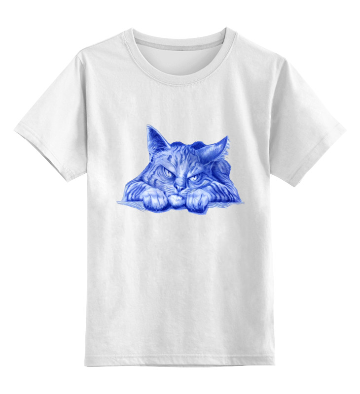 Printio Детская футболка классическая унисекс Задумчивый кот printio футболка классическая задумчивый кот