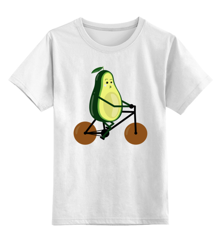 Printio Детская футболка классическая унисекс Авокадо велосипедист