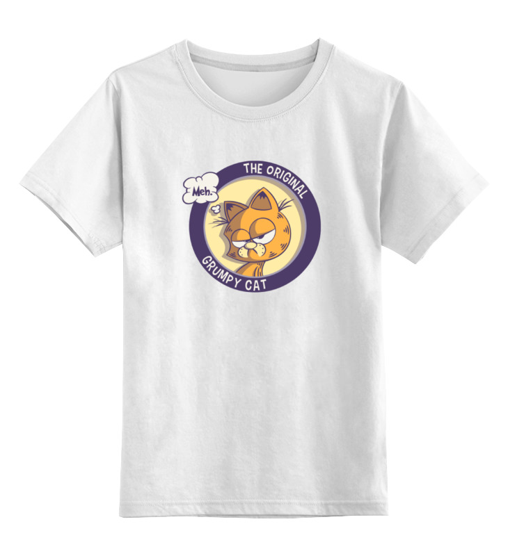 Printio Детская футболка классическая унисекс Угрюмый котик