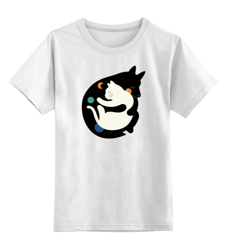 Printio Детская футболка классическая унисекс Котики обнимаются printio майка классическая котики обнимаются