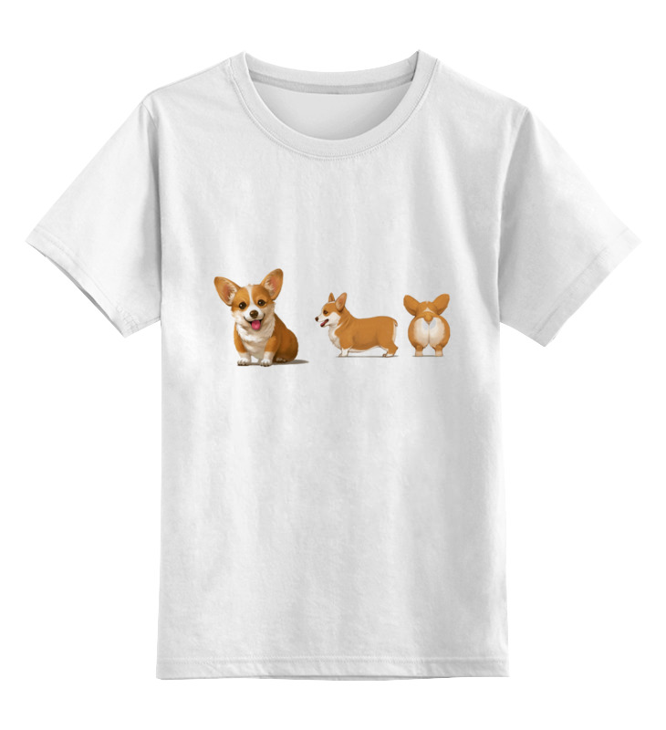Printio Детская футболка классическая унисекс Корги собака детская футболка собака корги 104 синий