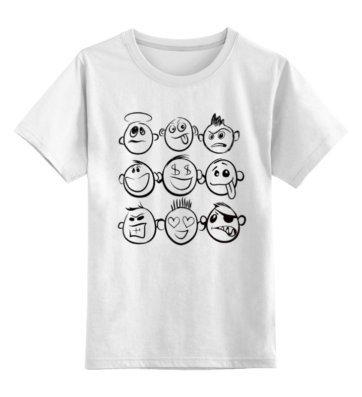 цена Printio Детская футболка классическая унисекс Рожицы