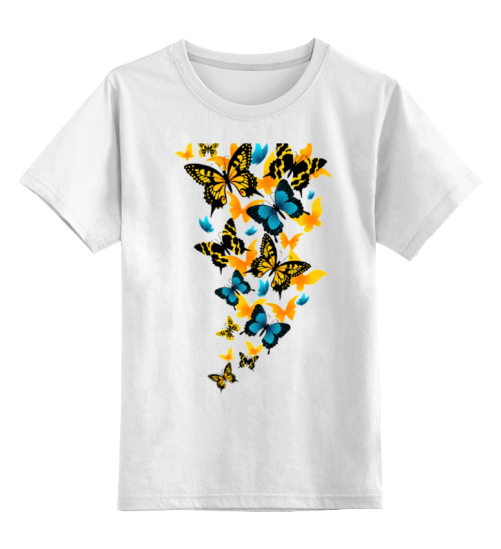 Printio Детская футболка классическая унисекс Бабочки летают бабочки... printio футболка классическая бабочки летают бабочки