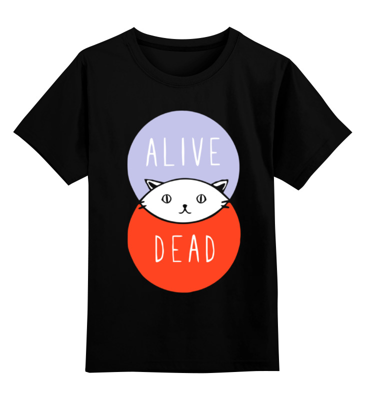 Printio Детская футболка классическая унисекс Кот шрёдингера (живой, мертвый) printio детская футболка классическая унисекс кот шрёдингера живой мертвый