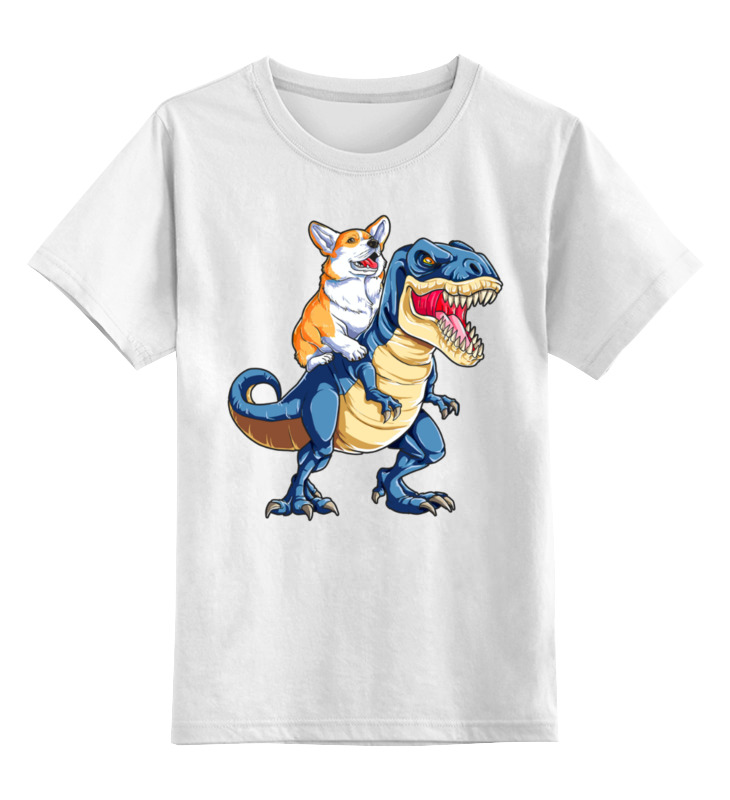 Printio Детская футболка классическая унисекс ☂ corgi & rex ☂