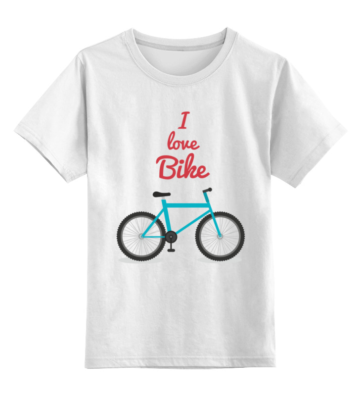 Printio Детская футболка классическая унисекс I love bike printio детская футболка классическая унисекс i love 90