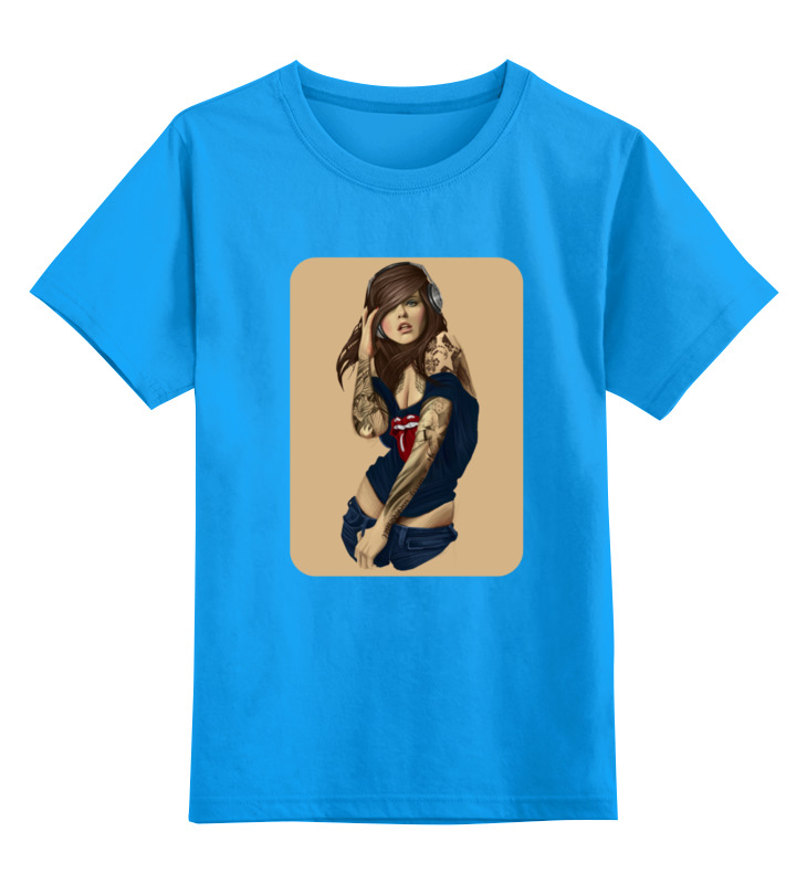 Printio Детская футболка классическая унисекс Девушка с плеером