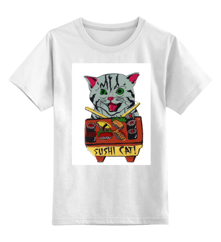 Printio Детская футболка классическая унисекс Кот суши