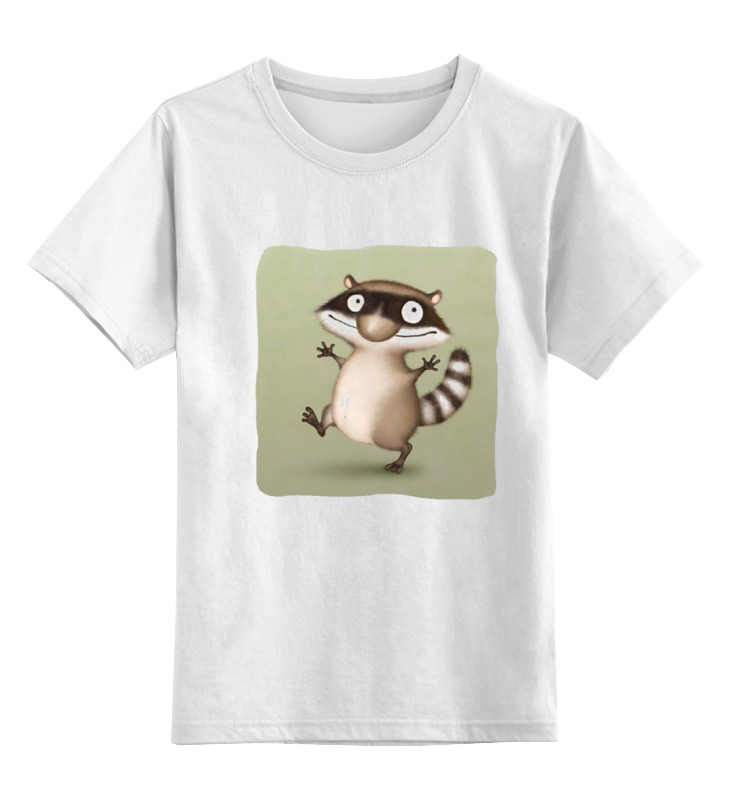 цена Printio Детская футболка классическая унисекс Крошка енот