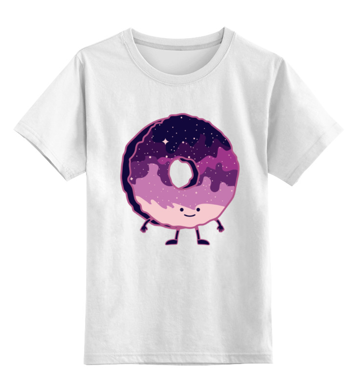 printio майка классическая космический пончик space donut Printio Детская футболка классическая унисекс Космический пончик (space donut)