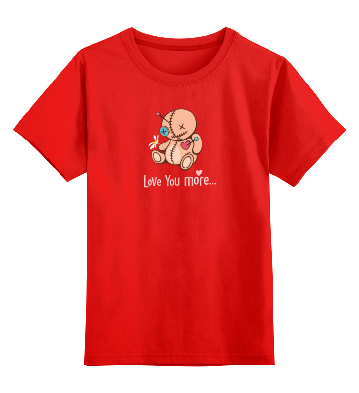 Printio Детская футболка классическая унисекс Love you more... детская футболка забавный кактус 164 красный
