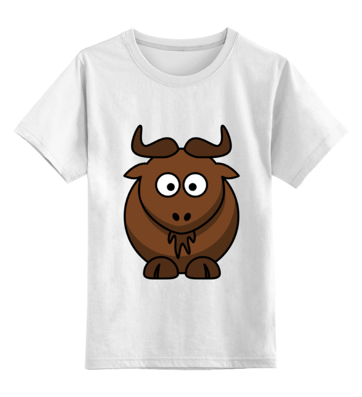 Printio Детская футболка классическая унисекс Коричневый бык