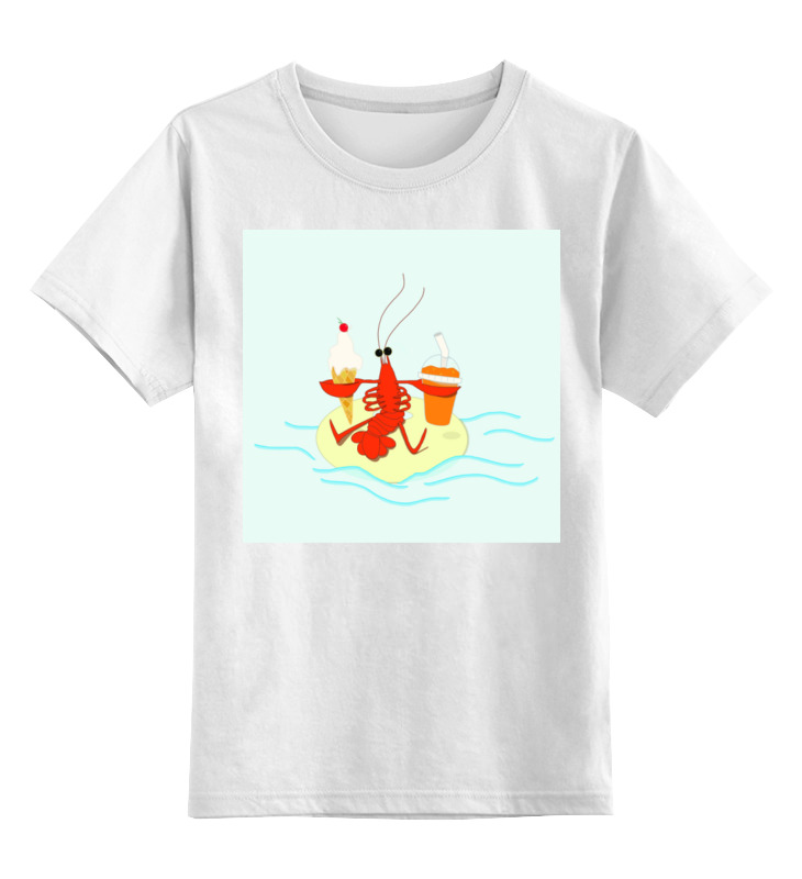 Printio Детская футболка классическая унисекс Подарок для рака. рак. отпуск. отдых. лето. детская футболка милая такса отдыхает на море 116 синий