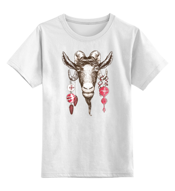 Printio Детская футболка классическая унисекс Новогодняя коза 2015 printio детская футболка классическая унисекс коза дереза символ 2015