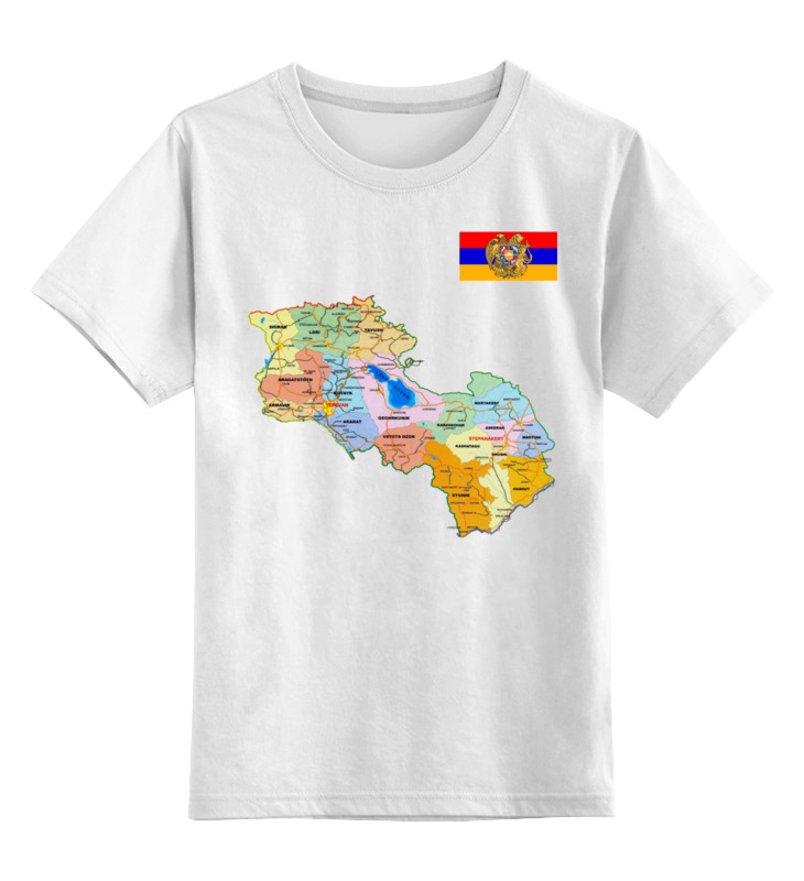 Printio Детская футболка классическая унисекс Карта армении