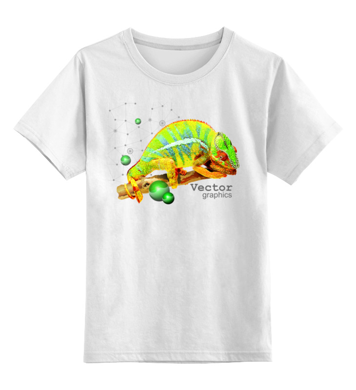 Printio Детская футболка классическая унисекс Хамелеон. векторная графика.