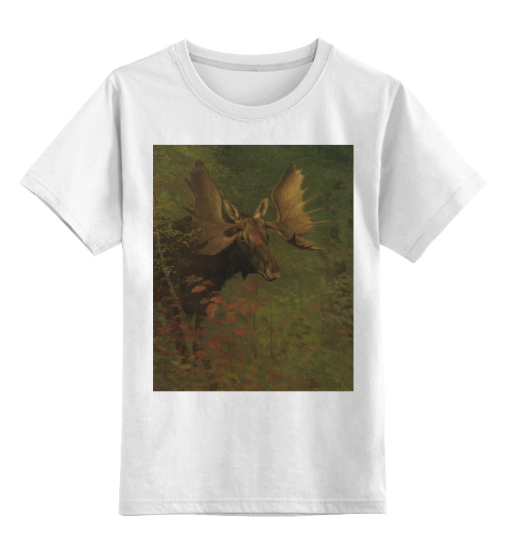 Printio Детская футболка классическая унисекс Лось (study of a moose) (альберт бирштадт)