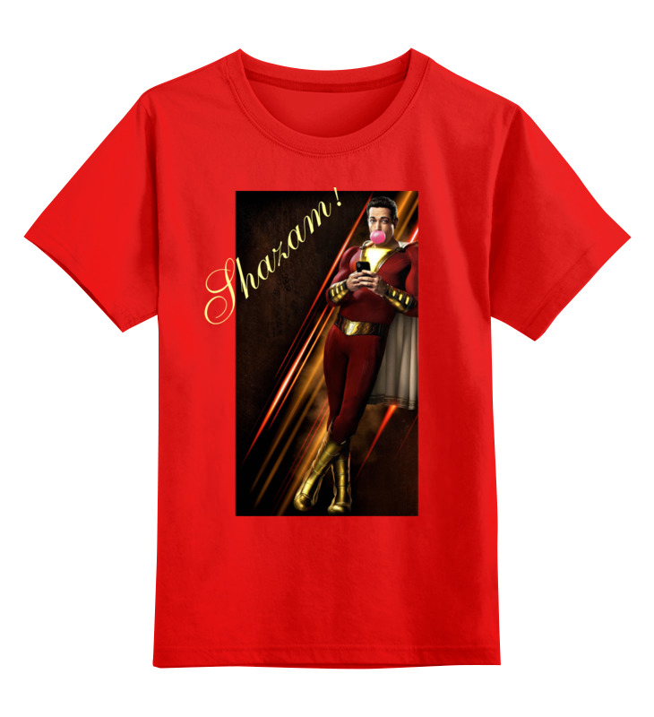 Printio Детская футболка классическая унисекс Шазам! сумка супергерой любовь красный