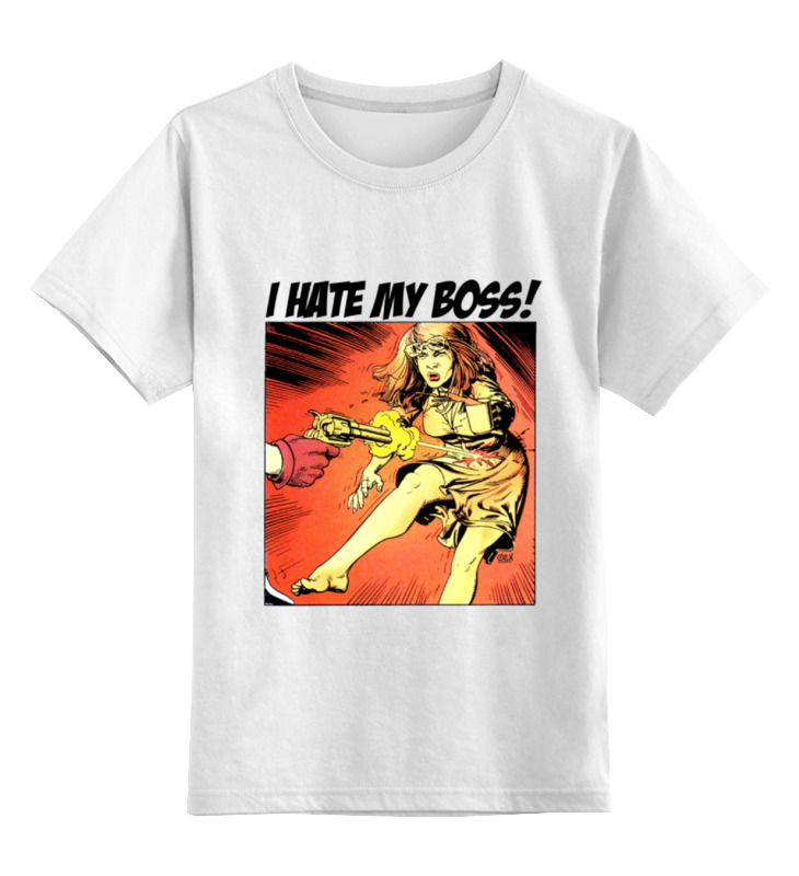Printio Детская футболка классическая унисекс I hate my boss! лонгслив printio i hate my boss