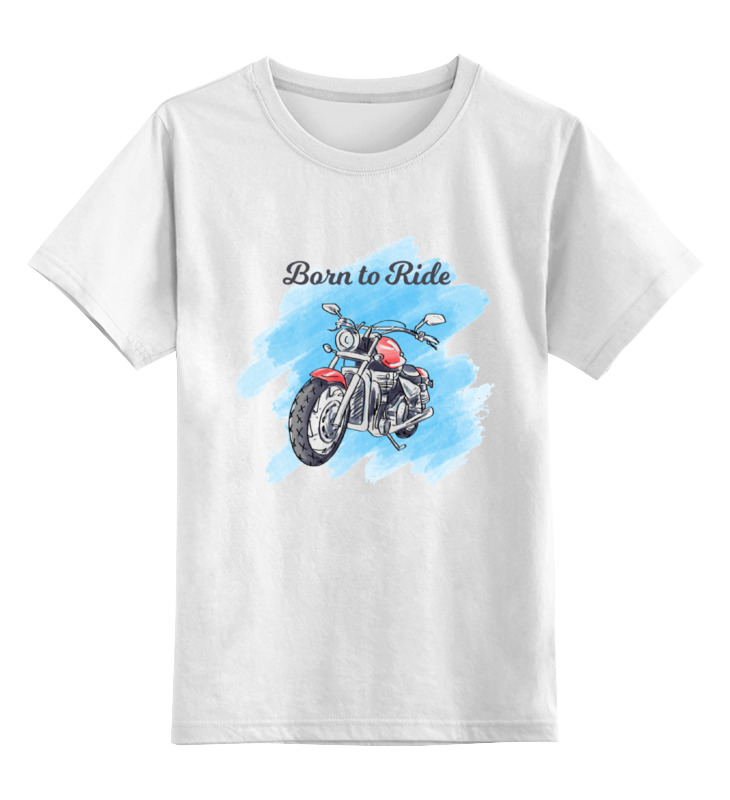 Printio Детская футболка классическая унисекс Born to ride кожаная байкерская мото нашивка born to ride ride to live размер 7 9 x 7 9 см цвет бежевый