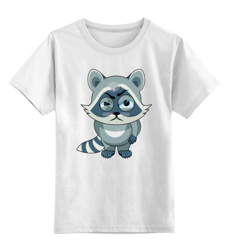 Printio Детская футболка классическая унисекс Недовольный енот printio детская футболка классическая унисекс недовольный енот