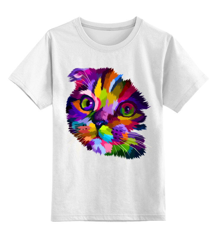 Printio Детская футболка классическая унисекс Радужный котенок printio детская футболка классическая унисекс радужный котенок