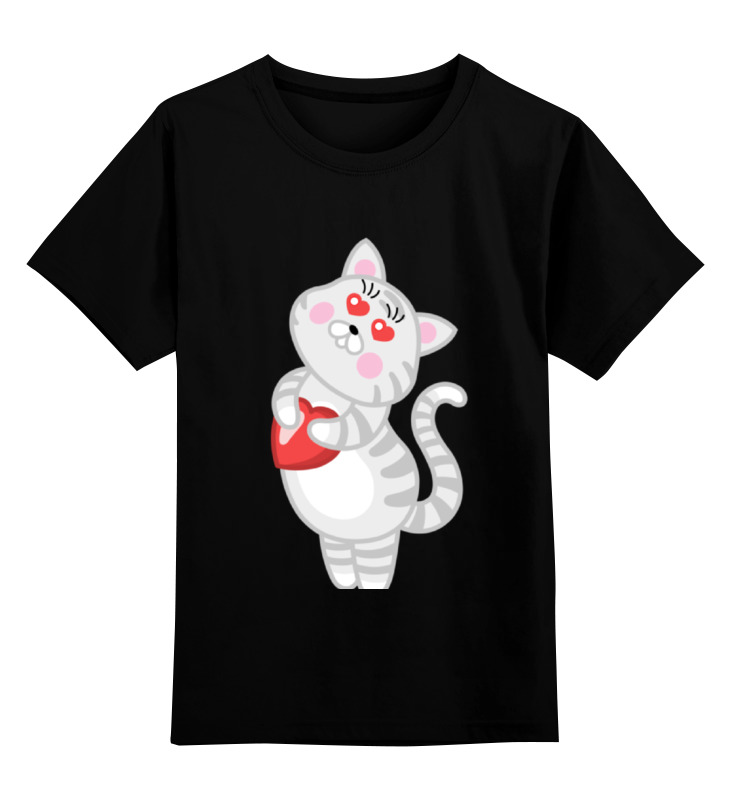 Printio Детская футболка классическая унисекс Влюбленная кошечка детская футболка сова с сердечком 104 красный