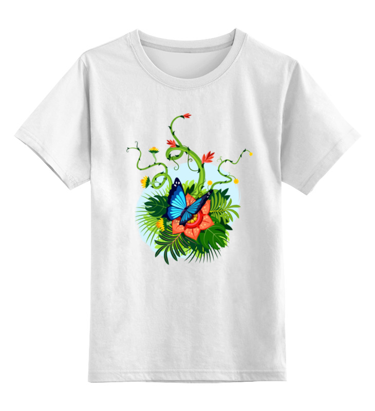 Printio Детская футболка классическая унисекс Бабочка детская футболка кактусы цветущие 128 красный