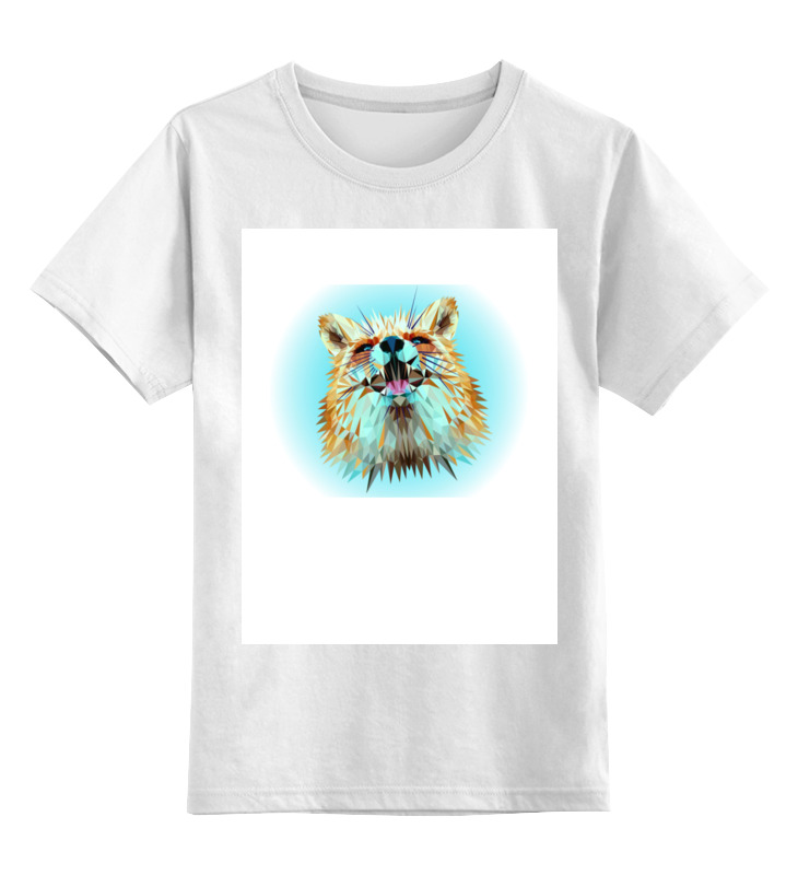 Printio Детская футболка классическая унисекс Low poly fox