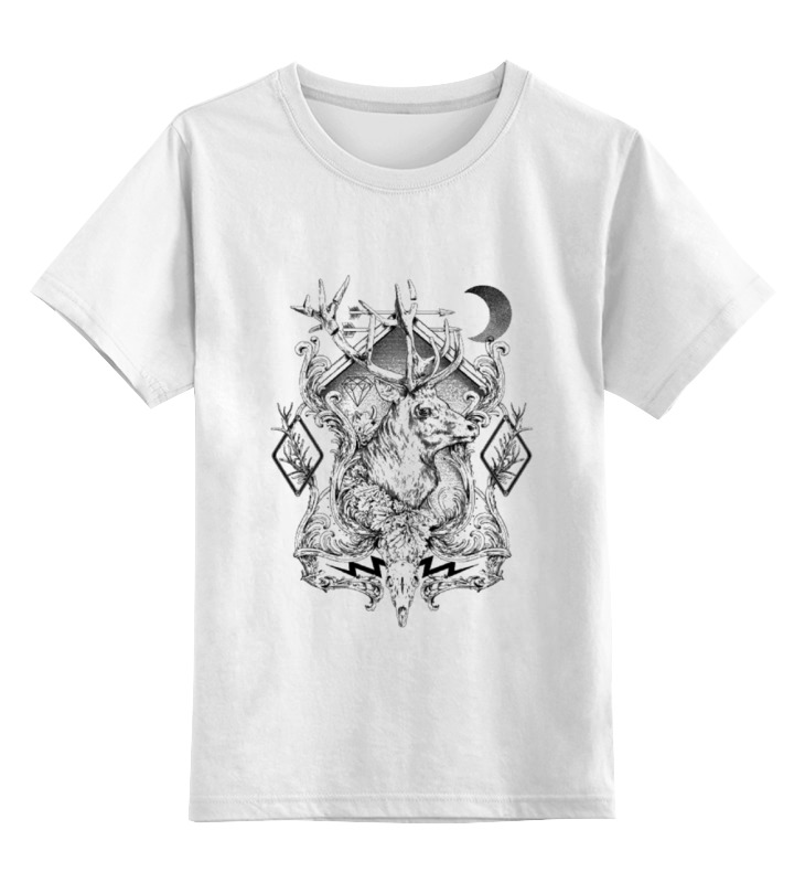 Printio Детская футболка классическая унисекс Эмблема олень футболка мужская с длинным рукавом классическая кофта с принтом оленя оленя лося двойная экспозиция свитшот унисекс лето осень