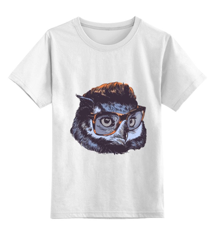 Printio Детская футболка классическая унисекс Owl in glasses детская футболка сова с гитарой 104 белый