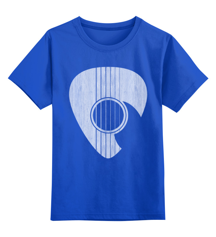 Printio Детская футболка классическая унисекс Гитарный медиатор сумка гитара электронная белая ярко синий