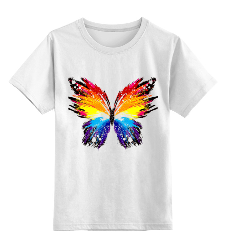 Printio Детская футболка классическая унисекс бабочка, радуга