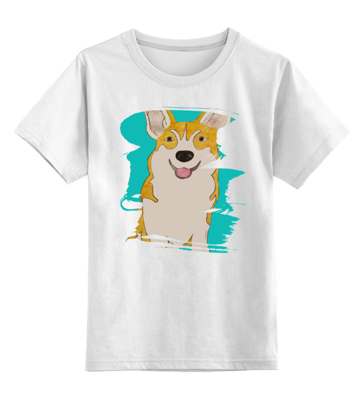 printio футболка для собак радостный корги фил Printio Детская футболка классическая унисекс Радостный корги фил