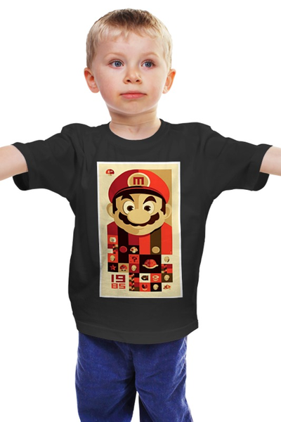 Заказать детскую футболку в Москве. Детская футболка классическая унисекс Супер Марио от scrat29@yandex.ru - готовые дизайны и нанесение принтов.
