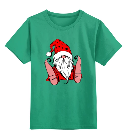 Заказать детскую футболку в Москве. Детская футболка классическая унисекс Рождественский гном от cooldesign  - готовые дизайны и нанесение принтов.