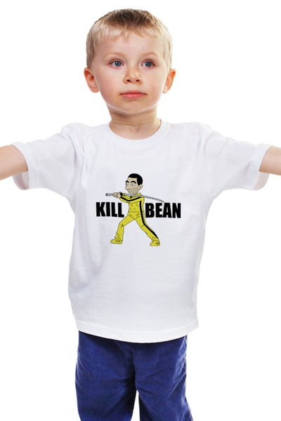 Заказать детскую футболку в Москве. Детская футболка классическая унисекс Kill Bean от skynatural - готовые дизайны и нанесение принтов.
