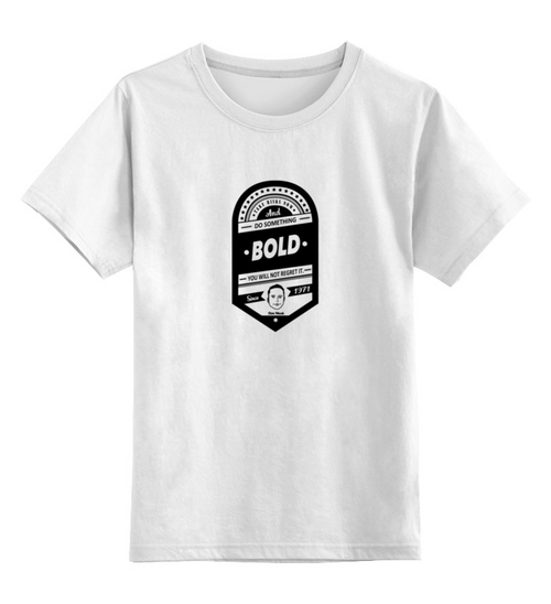 Заказать детскую футболку в Москве. Детская футболка классическая унисекс Илон Маск от ISliM - готовые дизайны и нанесение принтов.