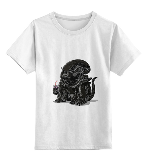 Заказать детскую футболку в Москве. Детская футболка классическая унисекс Fat Alien от priceless - готовые дизайны и нанесение принтов.
