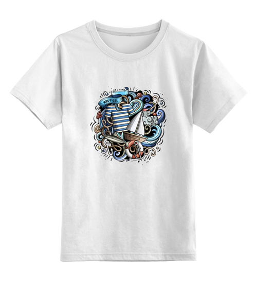 Заказать детскую футболку в Москве. Детская футболка классическая унисекс Моряк от THE_NISE  - готовые дизайны и нанесение принтов.