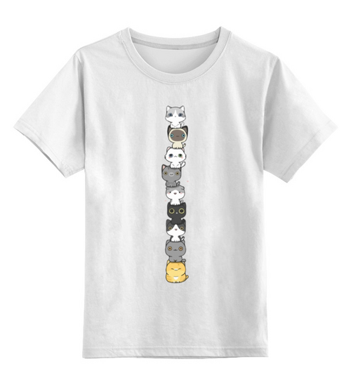 Заказать детскую футболку в Москве. Детская футболка классическая унисекс Котики от MariYang  - готовые дизайны и нанесение принтов.
