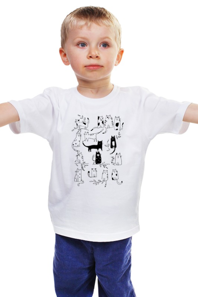 Заказать детскую футболку в Москве. Детская футболка классическая унисекс Котики от Pinky-Winky - готовые дизайны и нанесение принтов.