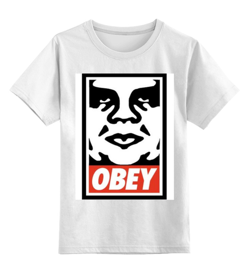 Заказать детскую футболку в Москве. Детская футболка классическая унисекс obey. от ansheg - готовые дизайны и нанесение принтов.