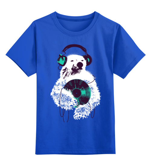 Заказать детскую футболку в Москве. Детская футболка классическая унисекс Медведь диджей от printik - готовые дизайны и нанесение принтов.