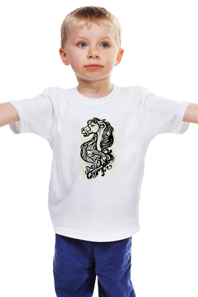 Заказать детскую футболку в Москве. Детская футболка классическая унисекс Мустанг от Галада - готовые дизайны и нанесение принтов.