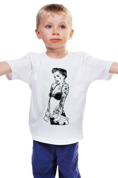 Заказать детскую футболку в Москве. Детская футболка классическая унисекс девушка от sawabcrew214 - готовые дизайны и нанесение принтов.