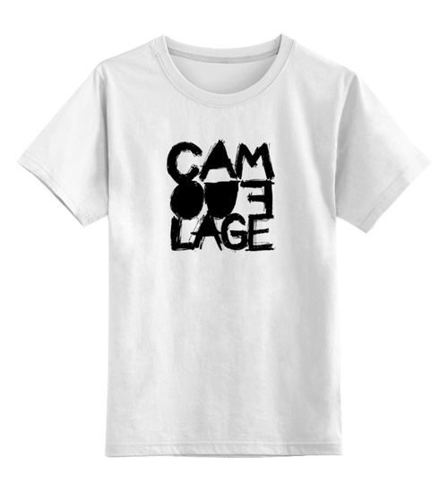 Заказать детскую футболку в Москве. Детская футболка классическая унисекс Camouflage band LOGO от Black Pimpf - готовые дизайны и нанесение принтов.