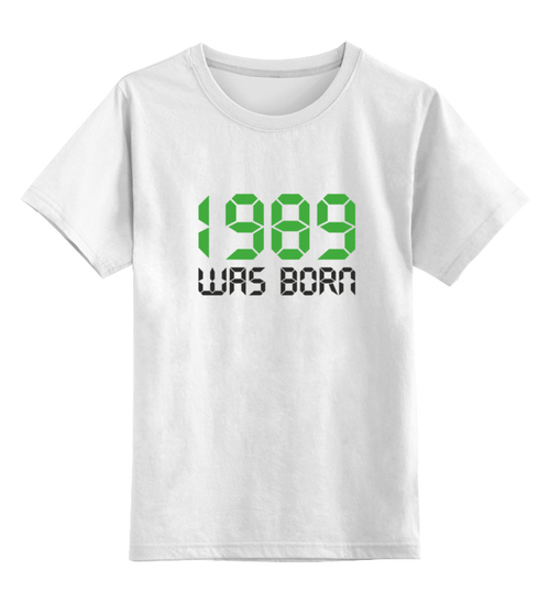 Заказать детскую футболку в Москве. Детская футболка классическая унисекс 1989 год рождения от Djimas Leonki - готовые дизайны и нанесение принтов.